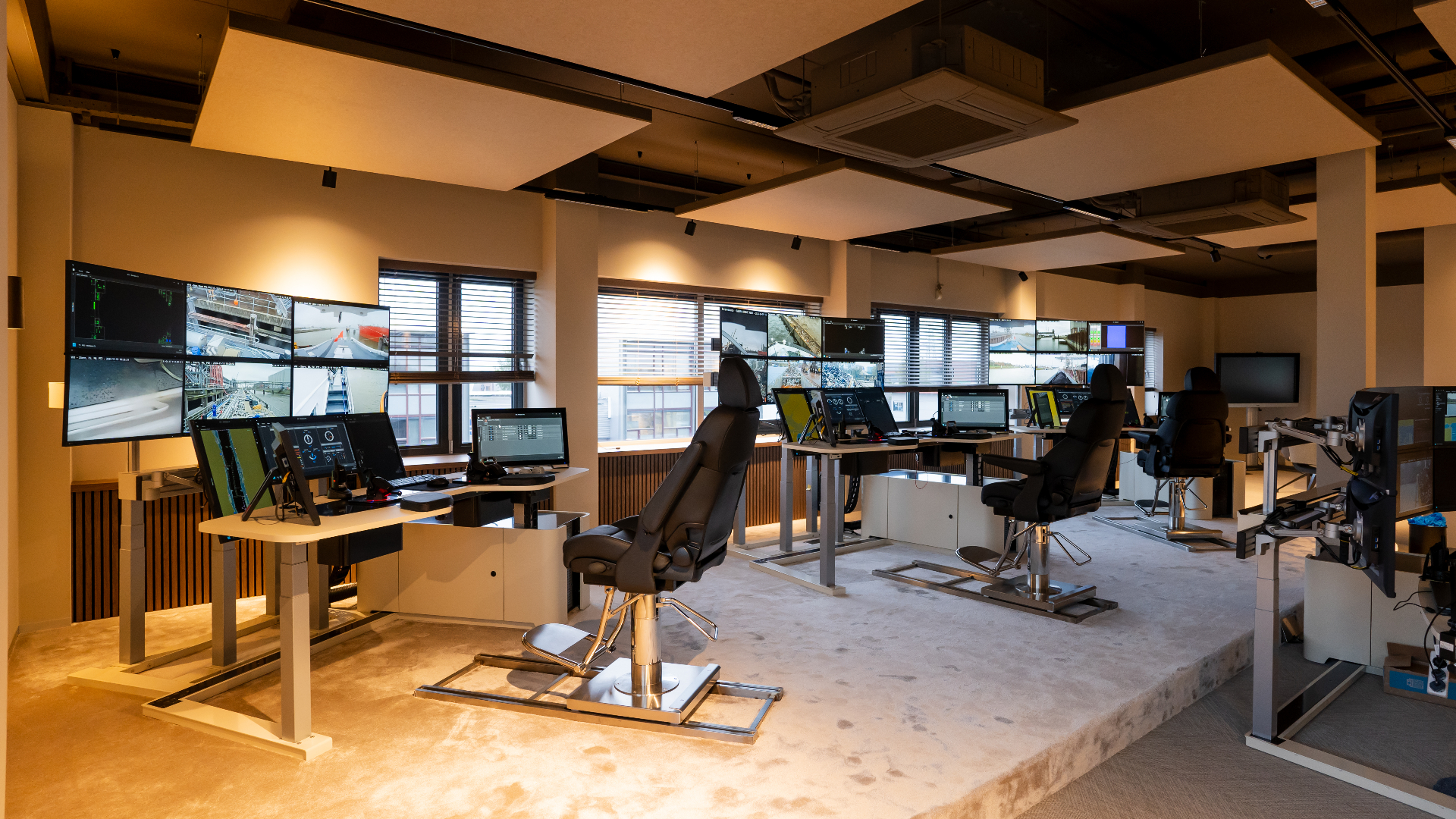 Remote Operation Center with a wall of monitors
